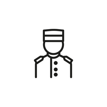 Concierge Line Icon. Guest Relation Manager, Service, Staff. Hotel Concept. Vector Illustration Can Be Used For Topics Like Hotel Business, Tourism, Service Industry