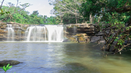 Huai Wang Yai Waterfall, a new tourist attraction in Sisaket Province, Thailand