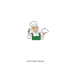 female chef she's a Muslim woman
