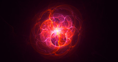 Fractal 3D rendering abstract light background