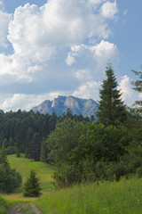 Trzy Korony (Three Crowns) Massif. Pieniny, Slovakia. View from Sedlo Cerla Pass.