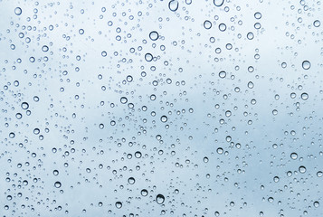 Water drops on glass or rain drop