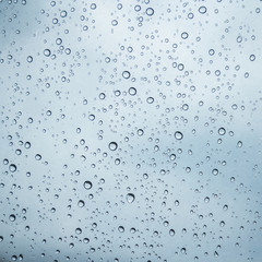 Water drops on glass or rain drop