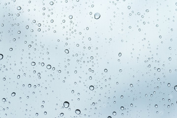 Fototapeta na wymiar Water drops on glass or rain drop