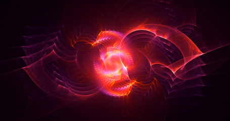 Fractal 3D rendering abstract light background