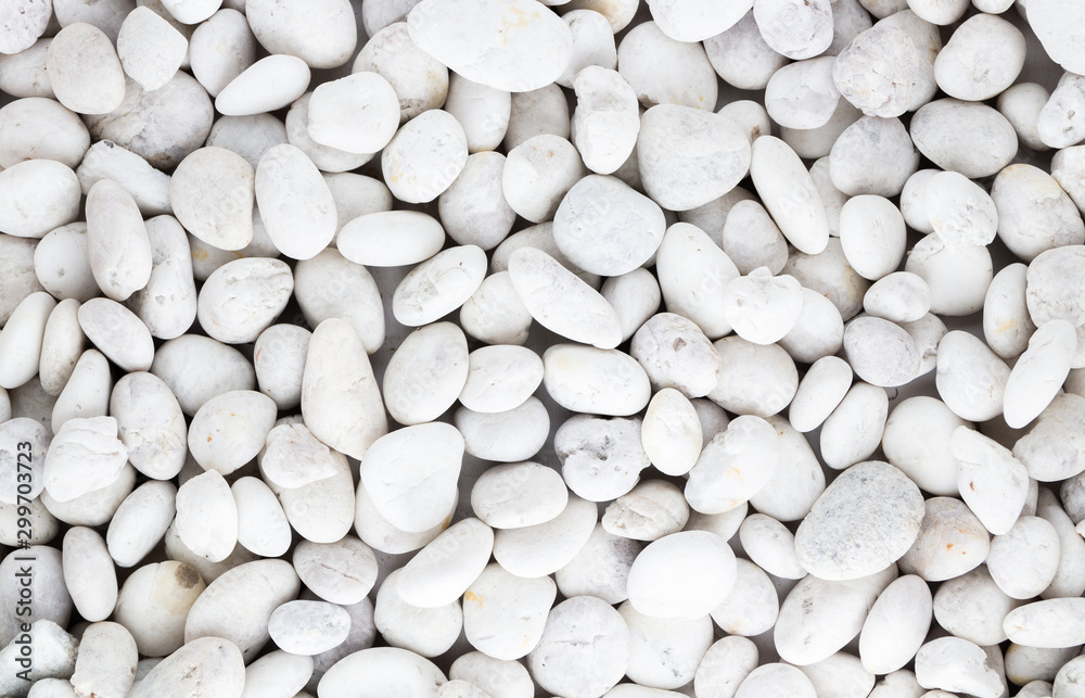 Wall mural white pebbles stone texture and background