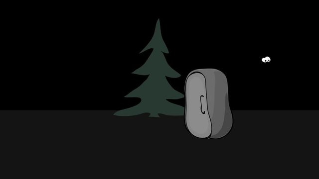 vector animation with a man who opened the refrigerator on one of the nights per year of the mouse. healthy diet after the holidays