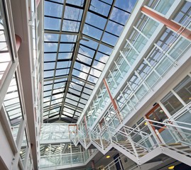 Modern architecture Netherlands. Glass roof