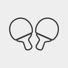 icon of table tennis rackets. vector illustration