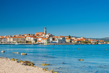 Beautiful old traditional coastal town of Betina on Murter island in Dalmatia, Croatia