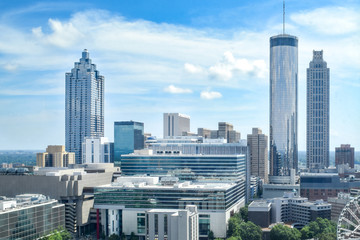 Aerial View of Skyscrapers in Downtown Atlanta - Atlanta, Georgia, USA
