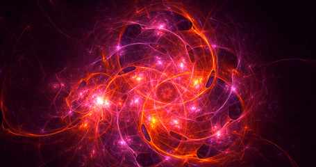 Obraz premium Fractal 3D rendering abstract light background