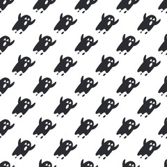 seamless pattern vector cute ghost