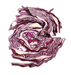 Obraz premium Red purple cabbage. Isolated on a white background.