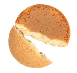 Sponge biscuits. Isolated on a white background.
