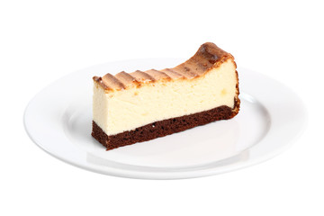 Cheesecake. Isolated with clipping path.