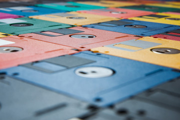 Colored floppy disks