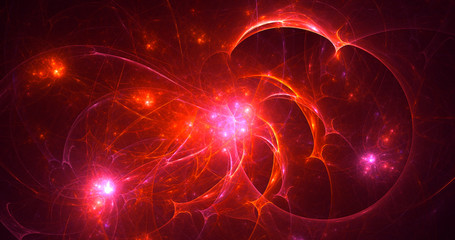 Fractal 3D rendering abstract light background
