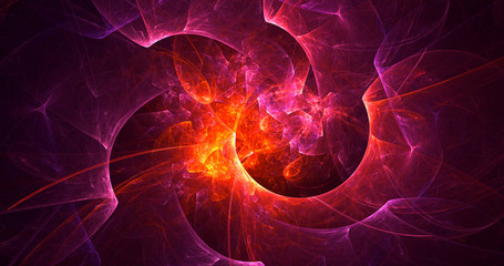 Fractal 3D rendering abstract light background