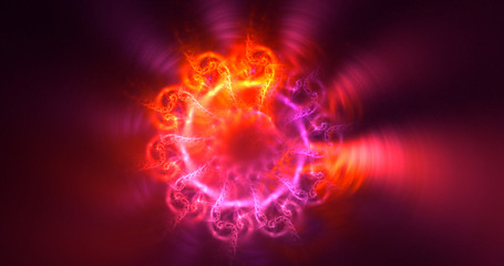 Fractal 3D rendering abstract light background