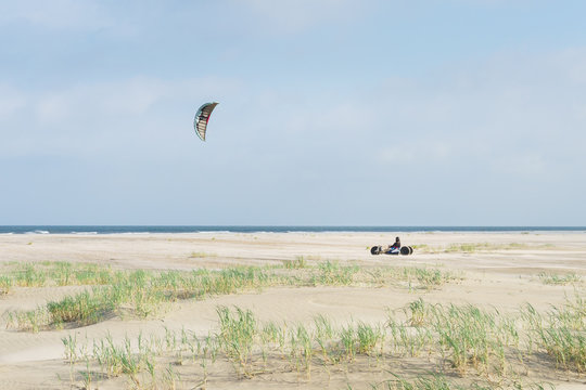 Kitebuggy am Strand