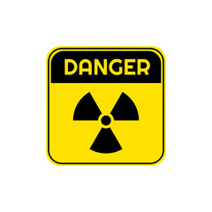 Obraz premium Nuclear Radiation danger symbol. Flat illustration. 