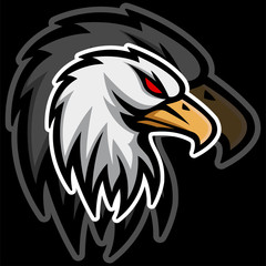eagle mascot logo esport vector design template