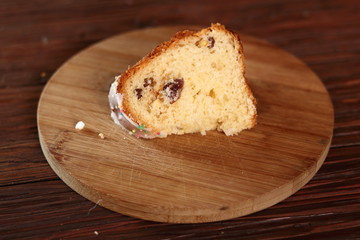 Easter Cake. Sweet yeast cake with sugar glaze.