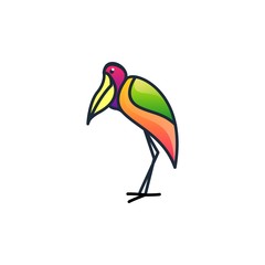 Heron Design concept Illustration Vector Template.