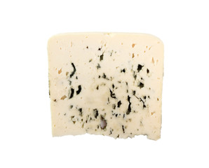 Blue cheese. Isolated on white background.