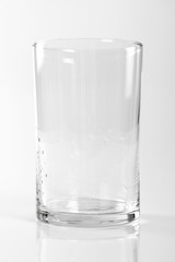 Empty Glass Cup. Isolated with clipping path.