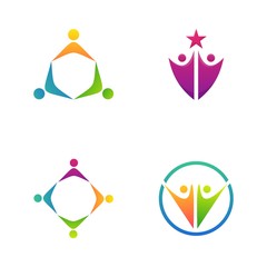 Abstract human illustration design vector template.