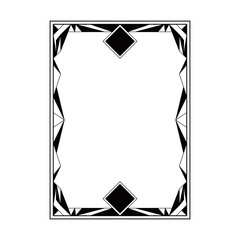 BLACK AND WHITE ABSTRACT FRAME DESIGN