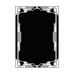 BLACK AND WHITE ABSTRACT FRAME DESIGN