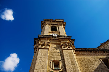 Fototapeta na wymiar A Belfy of a Church in Attard, Malta