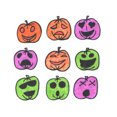 Illustration of the smile pumkin
