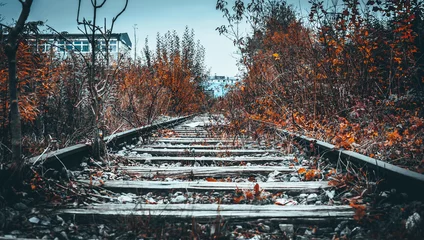 Foto op Plexiglas Thema Verlaten spoorlijn