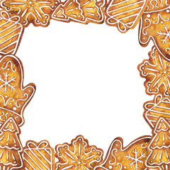 Christmas gingerbread  frame