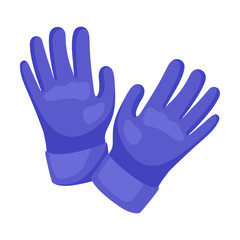 Blue gloves for men. Vector illustration on a white background.