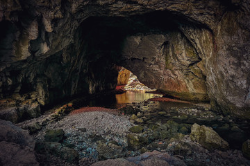 Fototapeta na wymiar cave in Slovenia 