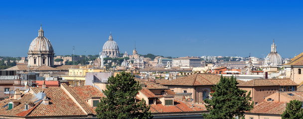 Fototapeta premium Rome skyline. Panoramic view of Rome, Italy. 
