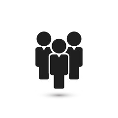 People icon in flat style. People symbol for your web site design, logo, app, UI Vector