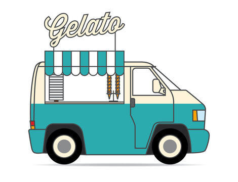 Eiswagen Eisverk&auml;ufer Bus Gelato