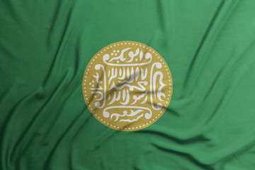 Close-up of the Rohingya Flag waving used for background