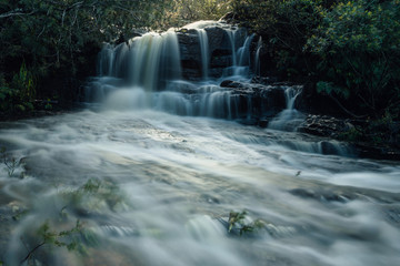 Raging waters at Kellys Falls after heavy rains