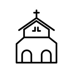 Church building icon vector design template