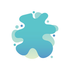 Set modern abstract geometric liquid banner flat design template