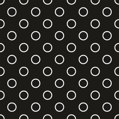 Tile vector pattern with black and white dots seamless background