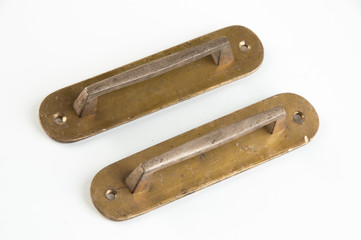 Vintage brass door handles