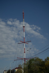 antenna on blue sky